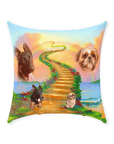 Cojín personalizado para 2 mascotas 'The Rainbow Bridge 2 Pet'