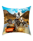 'Harley Wooferson' Personalized 3 Pet Throw Pillow