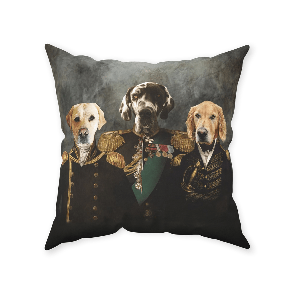 &#39;The Brigade&#39; Personalized 3 Pet Throw Pillow