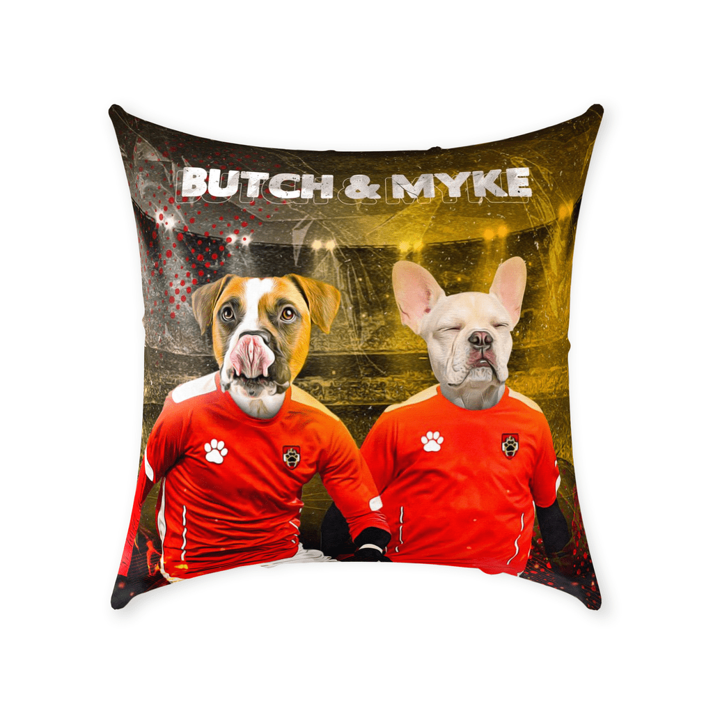 &#39;Austria Doggos&#39; Personalized 2 Pet Throw Pillow