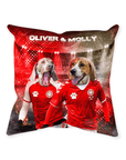 'Denmark Doggos' Personalized 2 Pet Throw Pillow