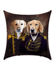 Cojín personalizado para 2 mascotas 'El almirante y el capitán'