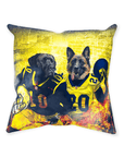 'Michigan Doggos' Personalized 2 Pet Throw Pillow
