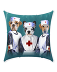 'The Nurses' Personalized 3 Pet Throw Pillow