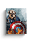 Lienzo personalizado para mascotas 'Capitán Doggmerica'