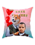 'Step Doggo & Human Valentines Edition' Personalized Throw Pillow