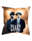 'Peaky Woofers' Personalized 2 Pet Throw Pillow