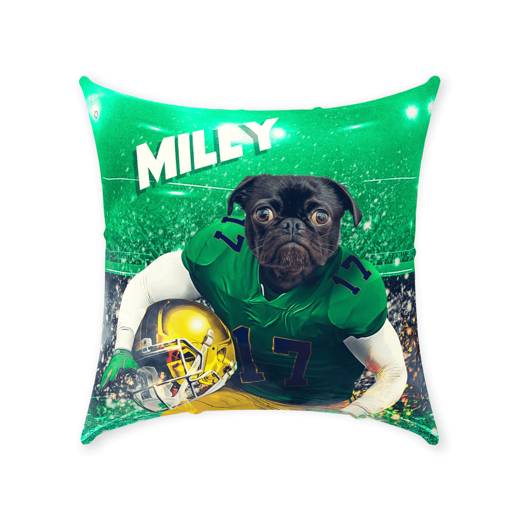&#39;Notre Dame Doggos&#39; Personalized Pet Throw Pillow