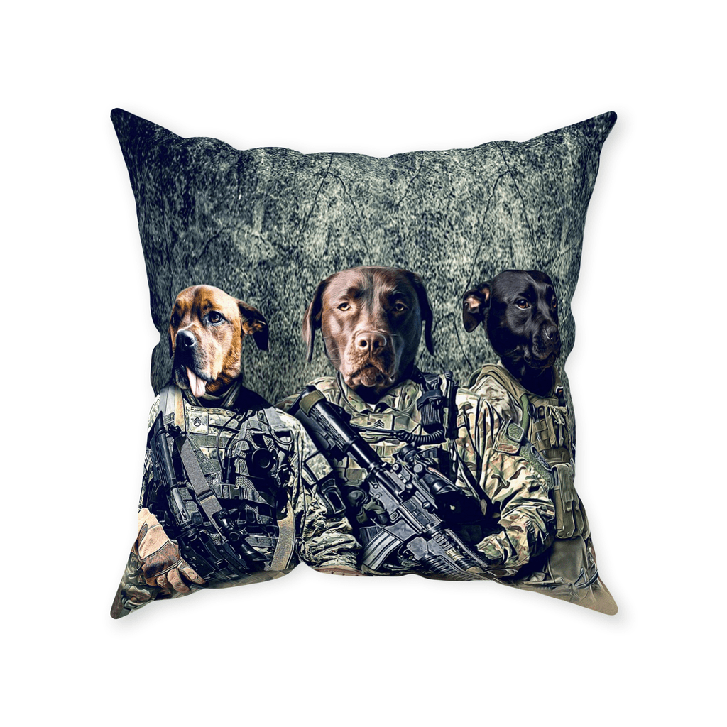 &#39;The Army Veterans&#39; Personalized 3 Pet Throw Pillow