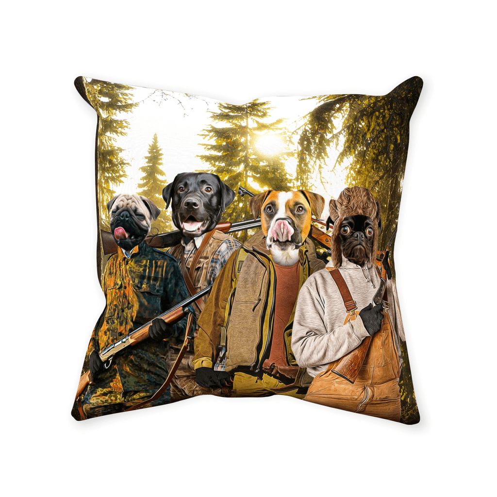 &#39;The Hunters&#39; Personalized 4 Pet Throw Pillow