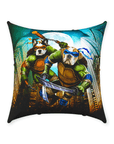 'Teenage Mutant Ninja Doggos' Personalized 2 Pet Throw Pillow