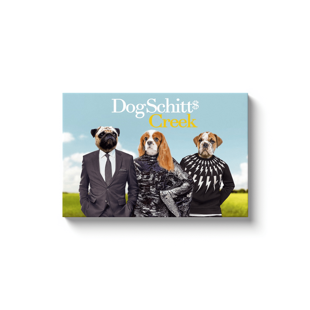 &#39;DogSchitt&#39;s Creek&#39; Personalized 3 Pet Canvas