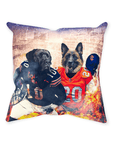 'Chicago Doggos' Personalized 2 Pet Throw Pillow