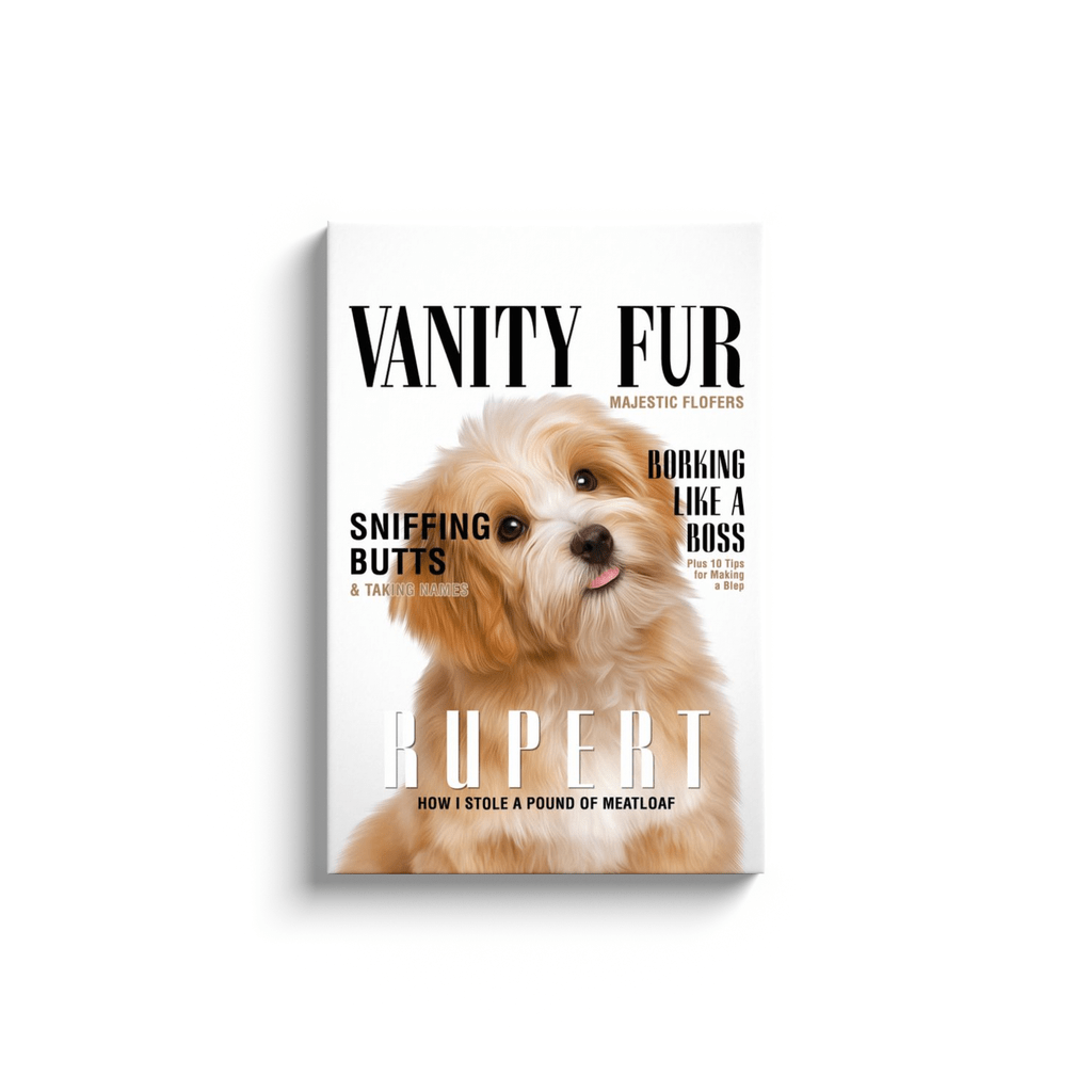 &#39;Vanity Fur&#39; Personalized Pet Canvas