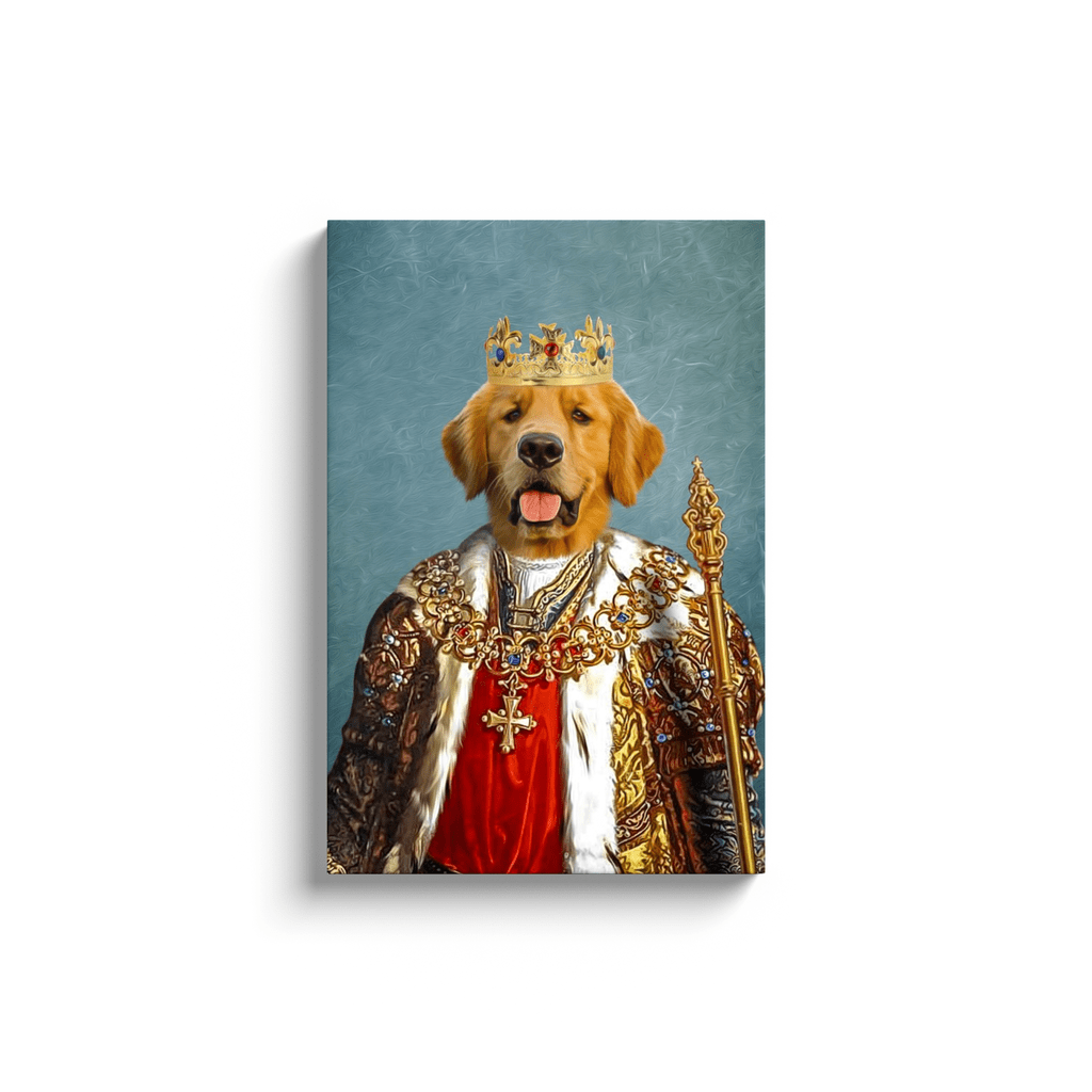 &#39;The King&#39; Personalized Pet Canvas