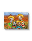 '4 Amigos' Personalized 4 Pet Canvas