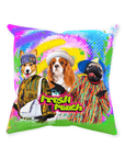 'The Fresh Pooch' Personalized 3 Pet Throw Pillow