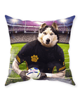 'The Rugby Player' Personalized Pet Throw Pillow