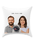 Personalized Modern Pet & Humans Throw Pillow