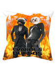 'Charlie's Doggos' Personalized 2 Pet Throw Pillow