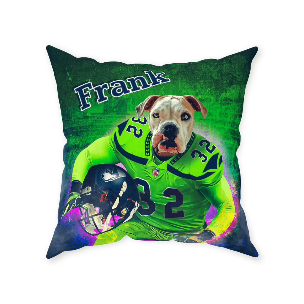 &#39;Seattle Doggos&#39; Personalized Pet Throw Pillow