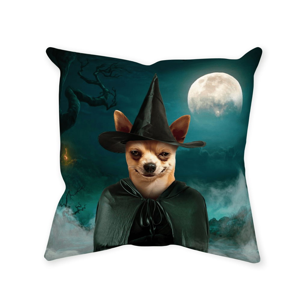 &#39;The Witch&#39; Personalized Pet Throw Pillow