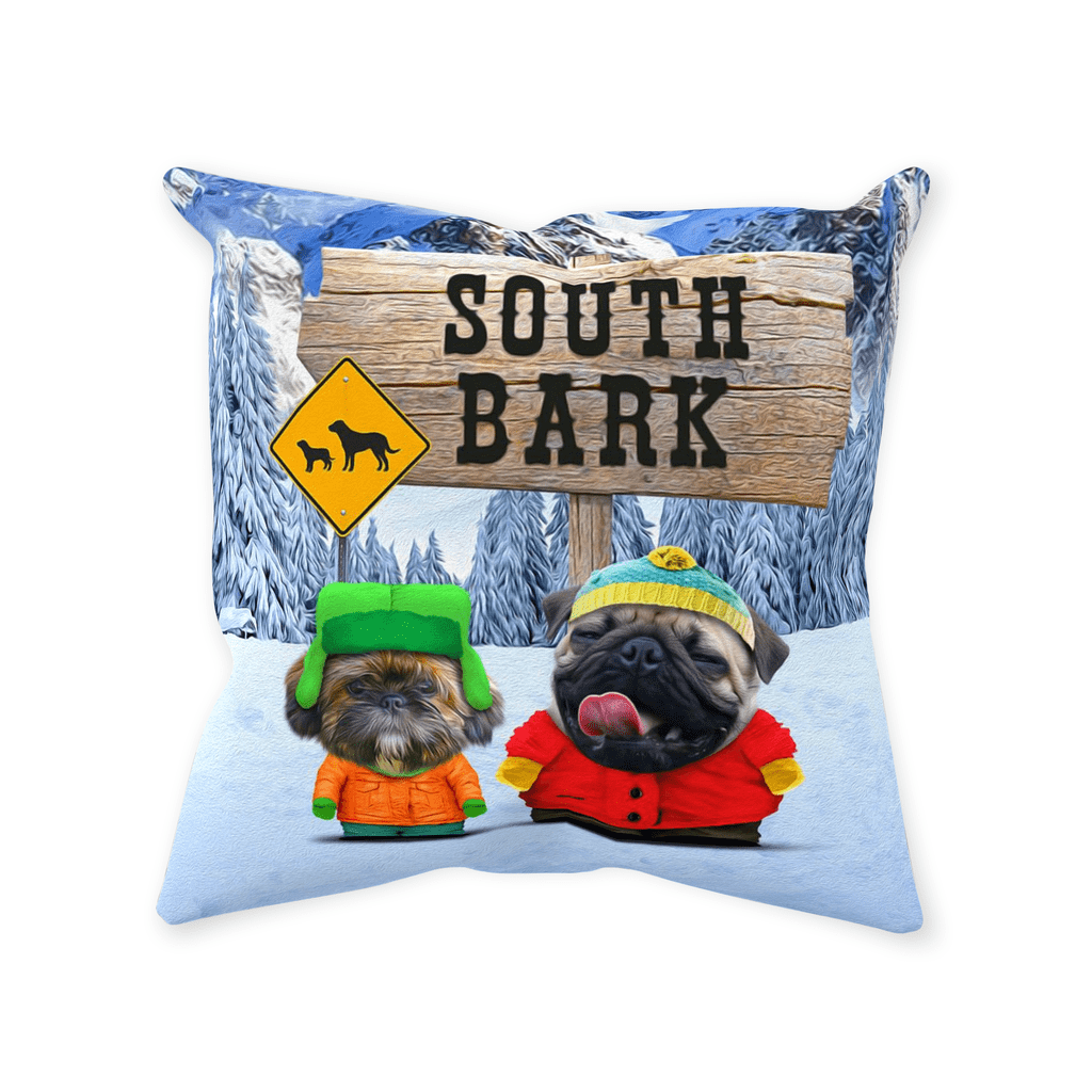 &#39;South Bark&#39; Personalized 2 Pet Throw Pillow