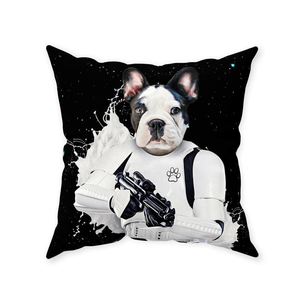 &#39;Storm Woofer&#39; Personalized Pet Throw Pillow