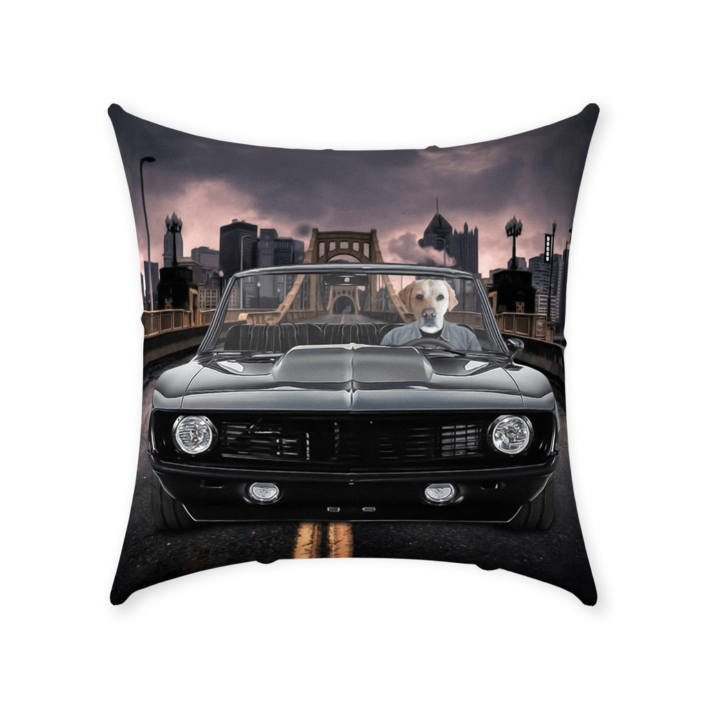 &#39;The Classic Pawmaro&#39; Personalized Pet Throw Pillow
