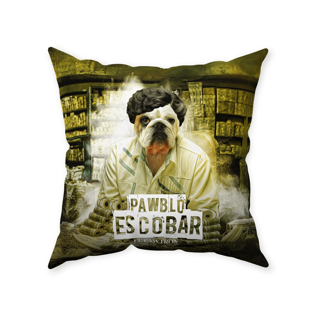 &#39;Pawblo Escobar&#39; Personalized Pet Throw Pillow