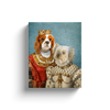 Load image into Gallery viewer, &#39;Queen and Princess&#39; 2 Pet Personalized Canvas