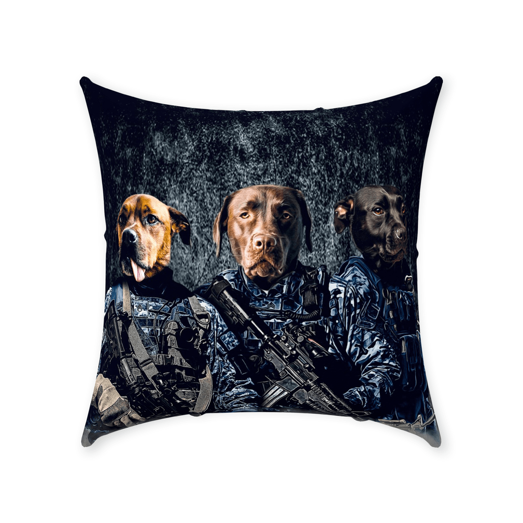 &#39;The Navy Veterans&#39; Personalized 3 Pet Throw Pillow