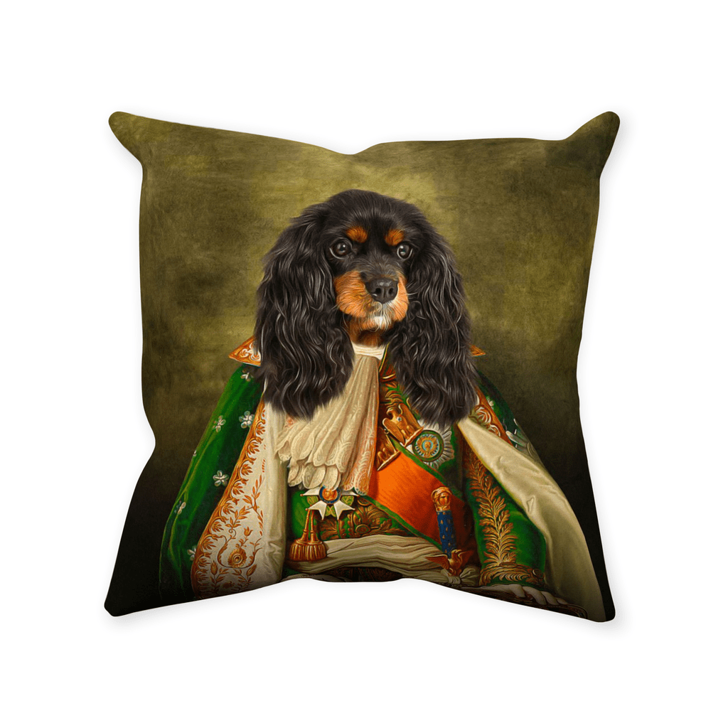 &#39;Prince Doggenheim&#39; Personalized Pet Throw Pillow