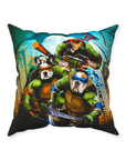 'Teenage Mutant Ninja Doggos' Personalized 3 Pet Throw Pillow