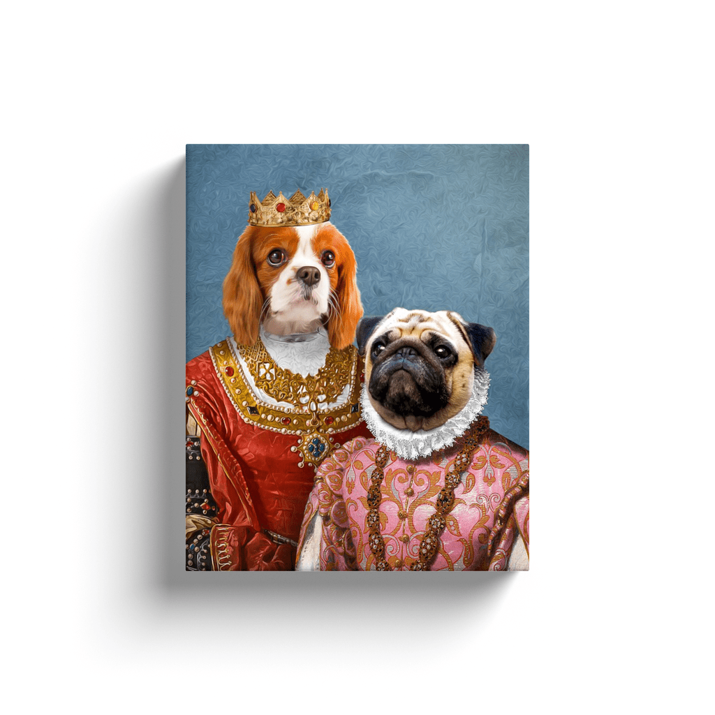 'Queen and Archduchess' Personalized 2 Pet Canvas