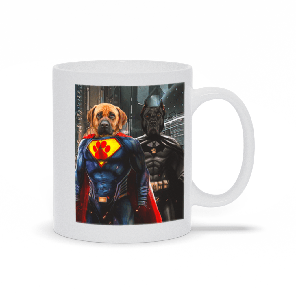 &#39;Superdog &amp; Batdog&#39; Personalized 2 Pet Mug