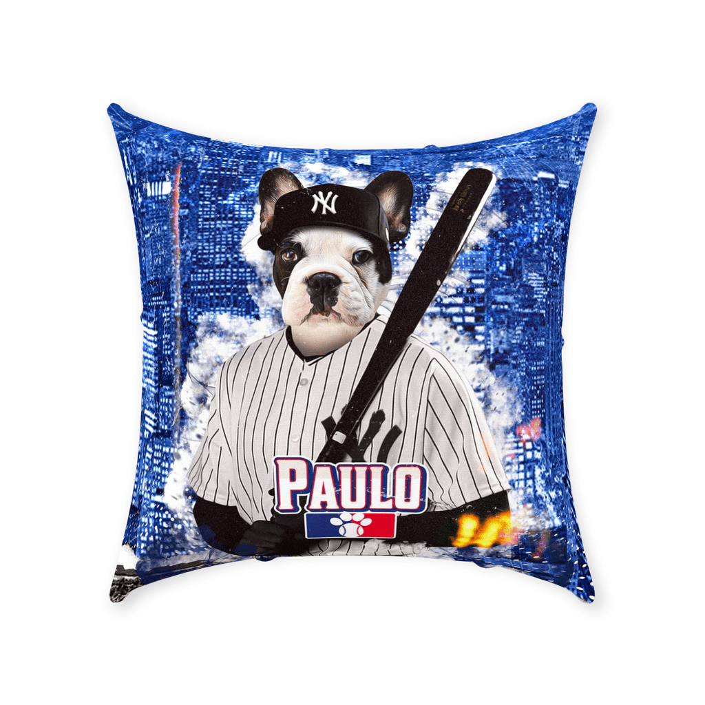 &#39;New York Yankers&#39; Personalized Pet Throw Pillow