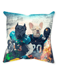 'Jacksonville Doggos' Personalized 2 Pet Throw Pillow