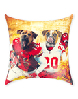 'Kansas City Doggos' Personalized 2 Pet Throw Pillow