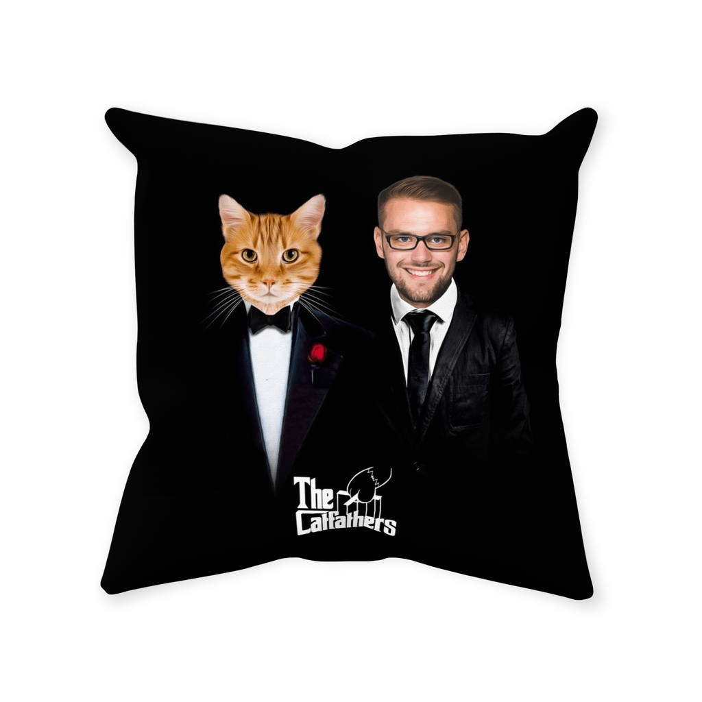 &#39;The Catfathers&#39; Personalized Throw Pillow