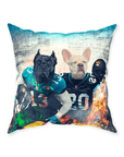 'Jacksonville Doggos' Personalized 2 Pet Throw Pillow