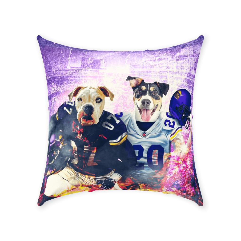 &#39;Minnesota Doggos&#39; Personalized 2 Pet Throw Pillow