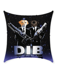 'Dogs in Black' Personalized 2 Pet Throw Pillow