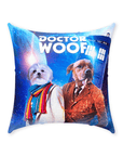 'Dr. Woof' Personalized 2 Pet Throw Pillow