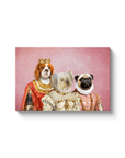 Lienzo personalizado con 3 mascotas 'The Royal Ladies'