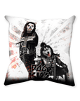 'Kiss Doggos' Personalized 2 Pet Throw Pillow