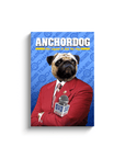 'Anchordog' Personalized Pet Canvas
