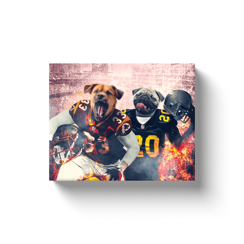 &#39;Washington Doggos&#39; Personalized 2 Pet Canvas