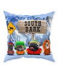 'South Bark' Personalized 4 Pet Throw Pillow