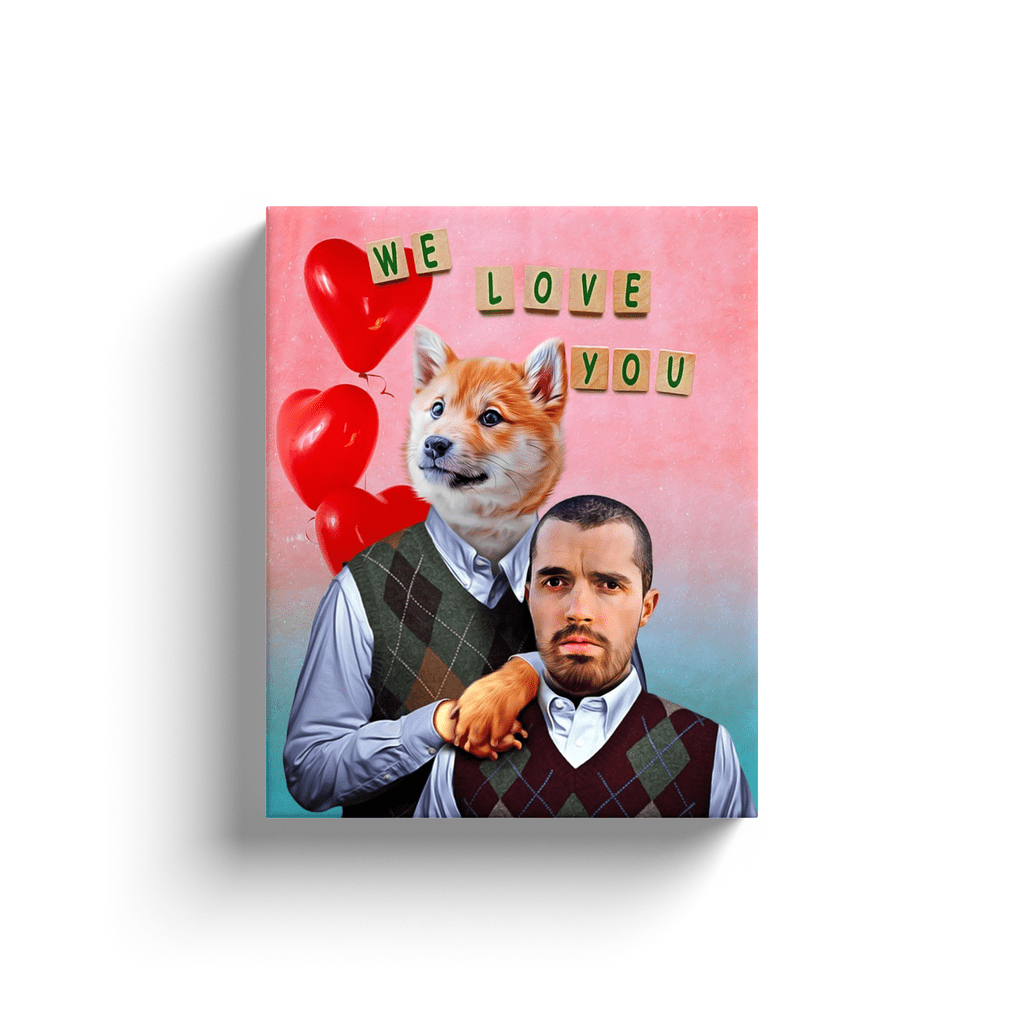 Step Doggo/Human Valentines Personalized Canvas